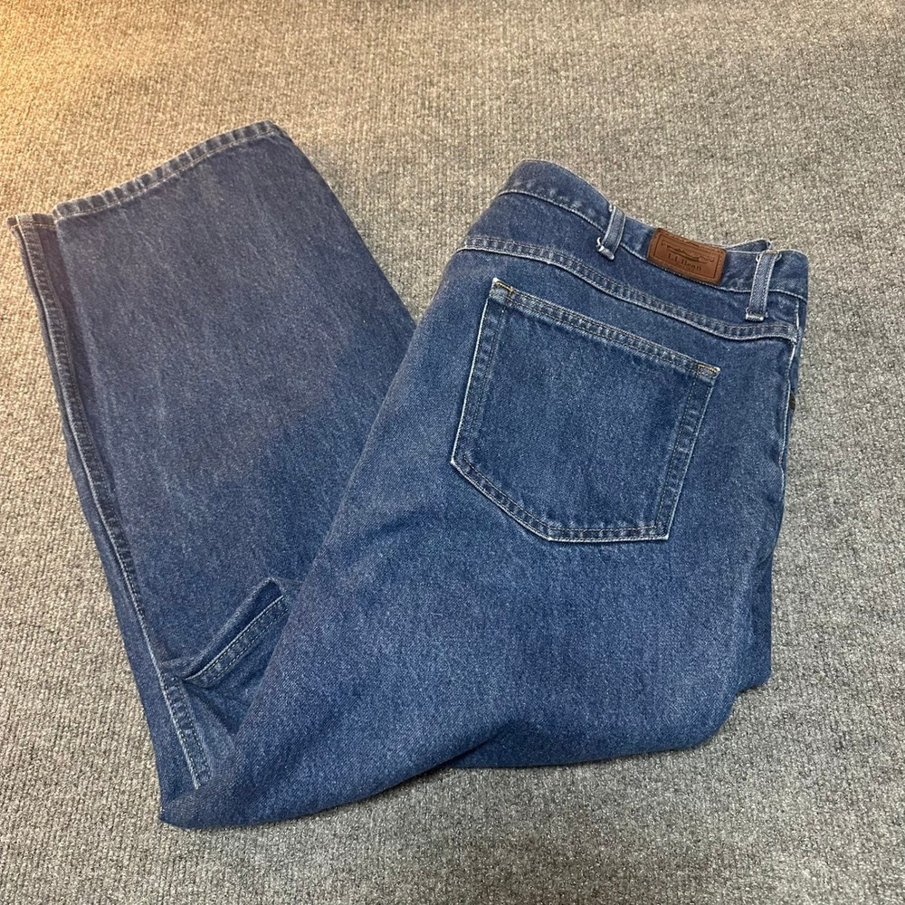 LL Bean‎ Classic Fit Jeans Mens 44x30 Medium Wash Blue Denim 100% Cotton 220626